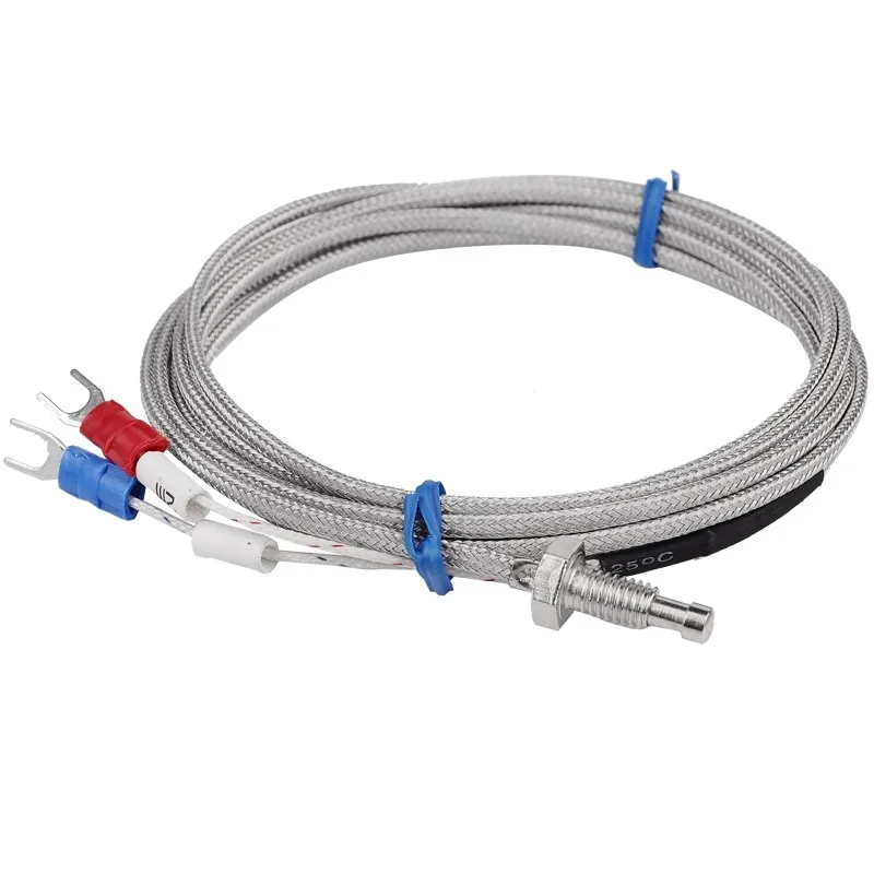 Customized K J E S R T PT100 RTD thermocouple Thread head 0-400c Temperature sensor