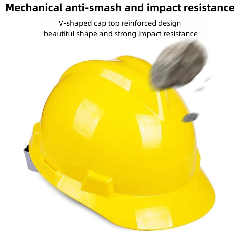 V-shaped ABS anti-smash, anti-collision, anti-static and durable industrial grade safety helmet