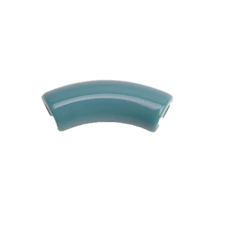 Wholesale Bulk High Polished Curved Tube Acrylic Bracelet Beads Trendy Colorful Acrylic Resin Lucite Beaded Elastic Bangle Beads