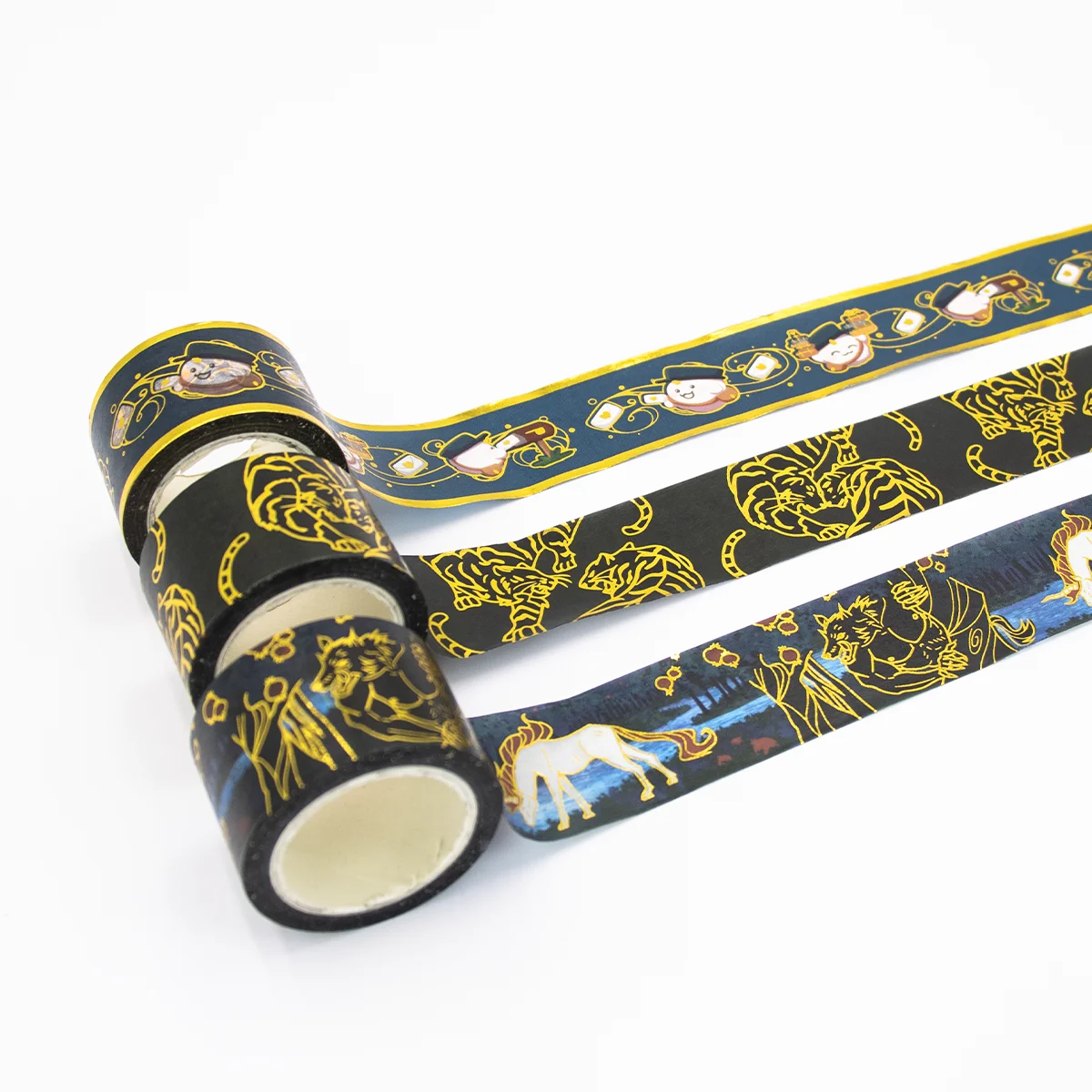 High Quality Kawaii Custom Printed Self-Adhesive PET Masking Tape Single Sided Decorative Washi Paper Acrylic Rubber Deco More