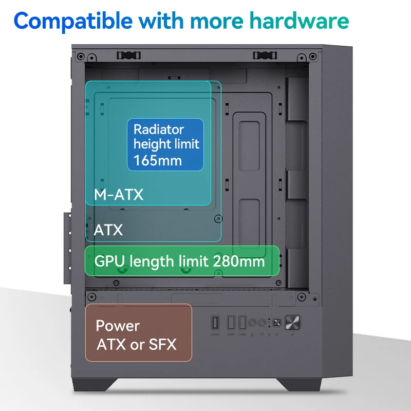 SNOWMAN Factory OEM Gaming Computer Case Mirco ATX PC Case HDD USB3.0 Tempered glass computer case & Towers Gaming Chassis