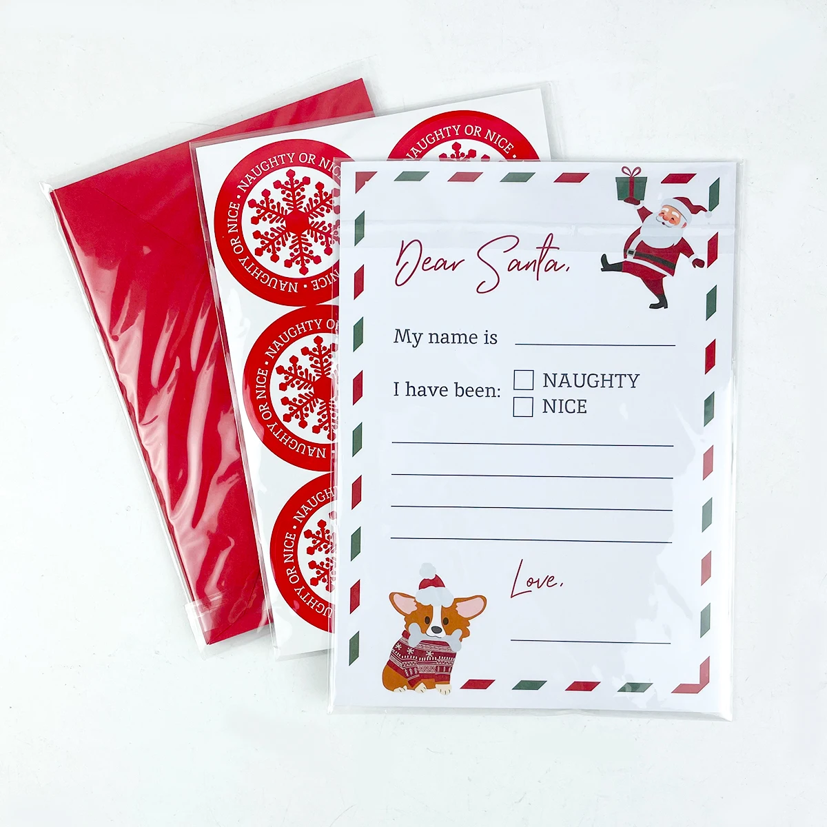 Writing Kit  Stationary Letter Kit with Sticker Letter To Santa christmas letter set