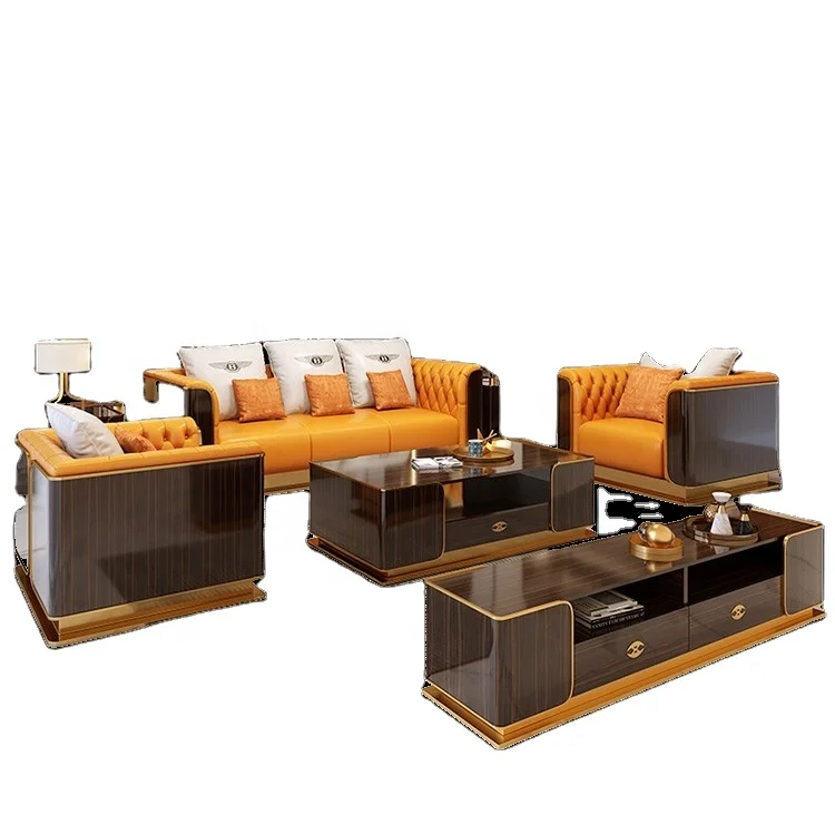 Factory direct high quality modern living room sofa set luxury design furniture 4+3+2+1 sofa matching throw pillows super good