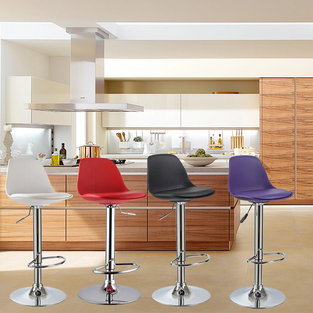 Регулируемые хромированные высокие стулья поворотные высококачественные