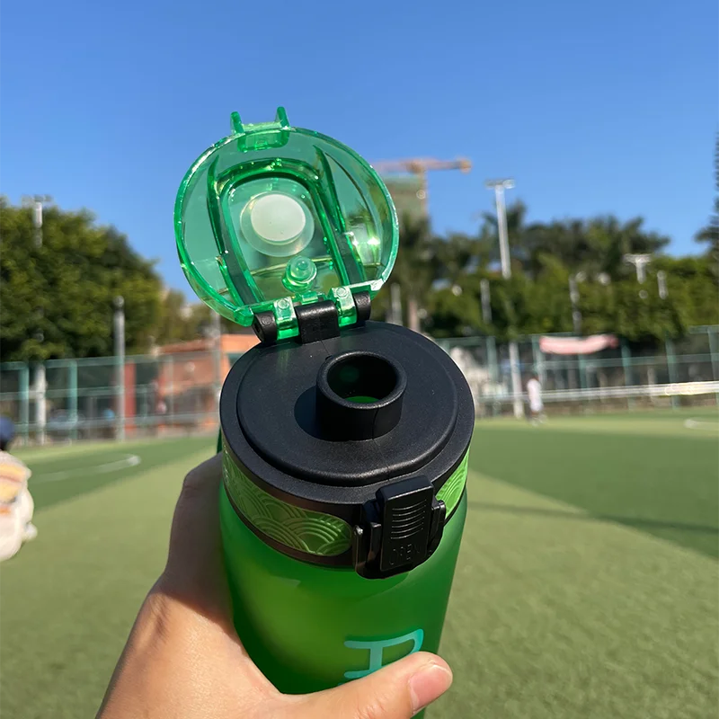 Sports Fitness Water Bottle With Custom Logo 1000 ML BPA FREE Motivational Plastic Water bottle 32 oz Drink Gym Water Bottle