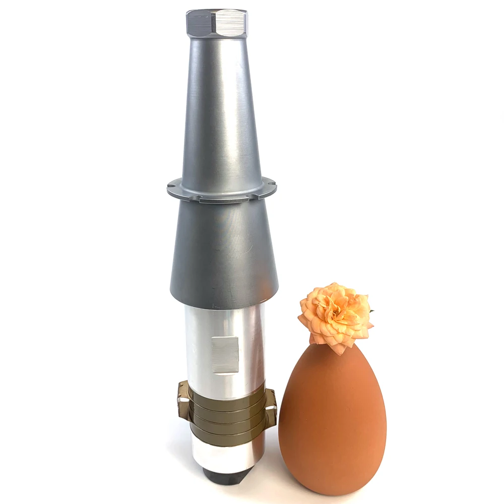 15khz 2600w Pzt 4/8  Ultrasonic Converter With Booster For Ultrasonic Plastic Pvc Fabric Welding Machine