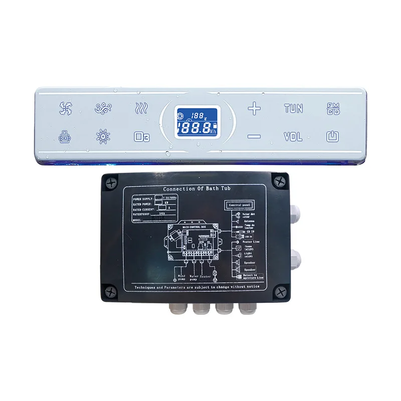 Supply new B-12 embedded bathtub thermostatic bubble bath multifunctional control panel advanced integrated intelligent  system
