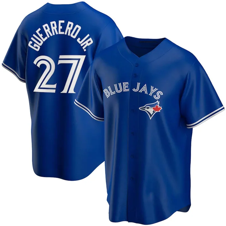 Оптовая продажа Дешевые сшитые бейсбольные майки Toronto 27 Vladimir Guerrero Jr 11 Bo Bichette 4 Springer