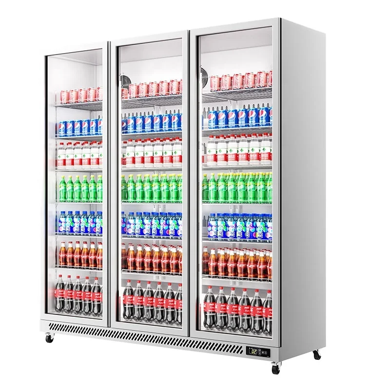 LB1680CA 950L Белый цвет три стеклянные двери напитки холодное оборудование холодильник бар кулер морозильник витрина