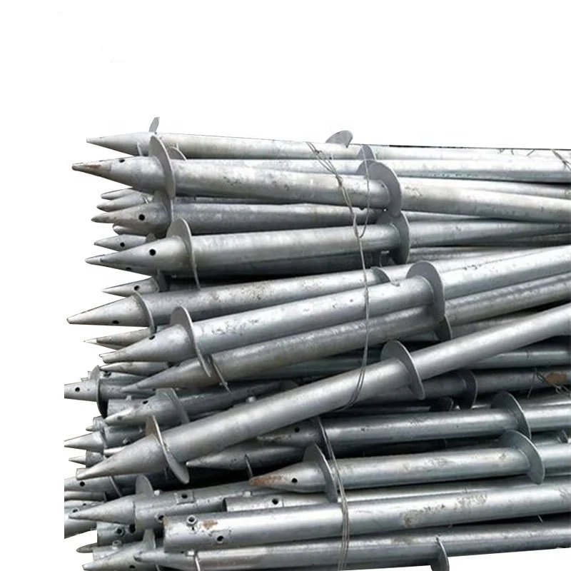 Ground Anchor Ground Screw Pile Concrete Ground Anchor Screw Mounting Solar Racking Pipe in Stock