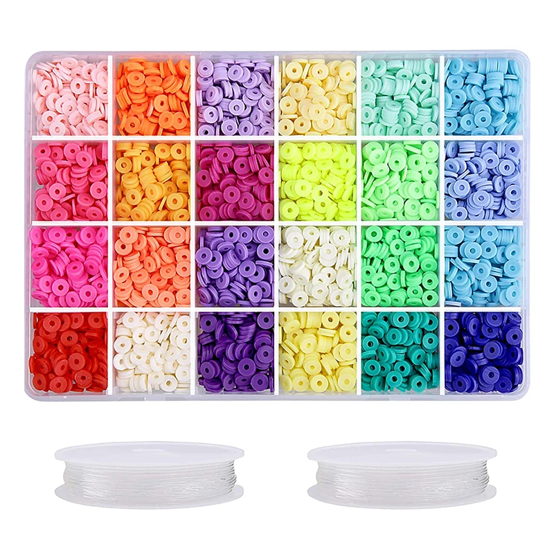 Лидер продаж Amazon, коробка для изготовления глиняных бусин на заказ для изготовления ювелирных изделий, браслетов, бусины из полимерной глины высокого качества «сделай сам»