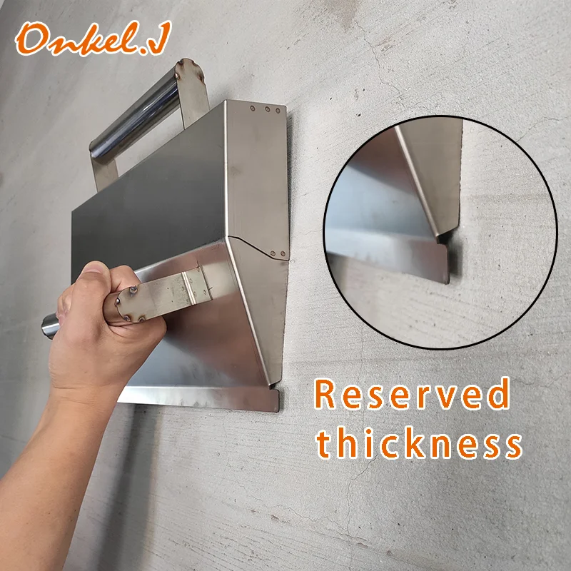 Stainless Steel Wall Plaster Concrete Scraping Dust Trowel Powder Putty Scraper Plasterer Bricklayer Hand Tool Cement Decoration