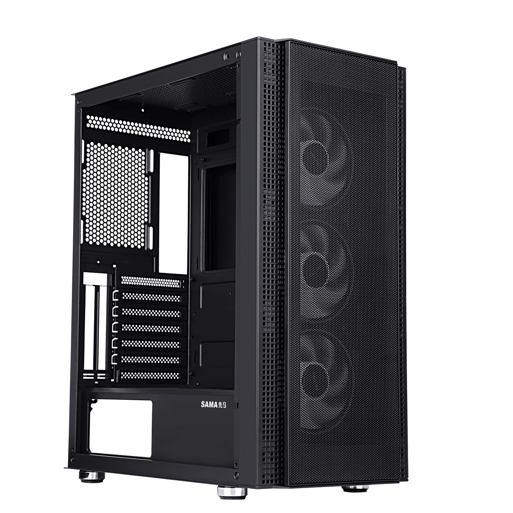 New Design SAMA OEM Gaming PC Cases USB3.0 Cable Metal Mesh ATX Desktop Computer Case