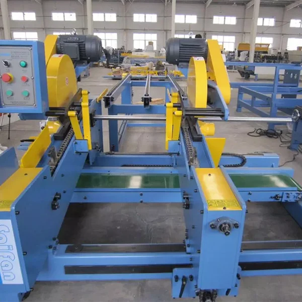 450mm Double Saw Blade Wood Planks Cross Cutting Machine