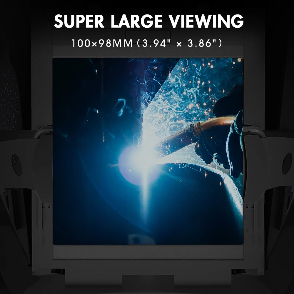 ANDELI Welding Helmet Large Viewing Solar Auto Darkening True Color Mask for Grinding Welding 4 Arc Sensors 1/1/1/2 Optical