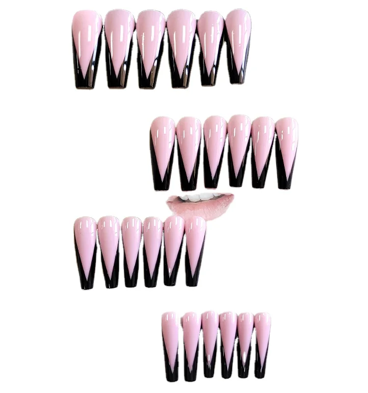 wholesale Portable false nails vendor rhinestone Decorations full cover french designer press on nails for women