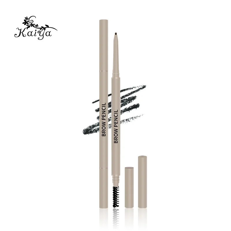 Hot sale makeup eye brow ultra fine pen long lasting natural creamy skinny slim private label custom eyebrow pencil