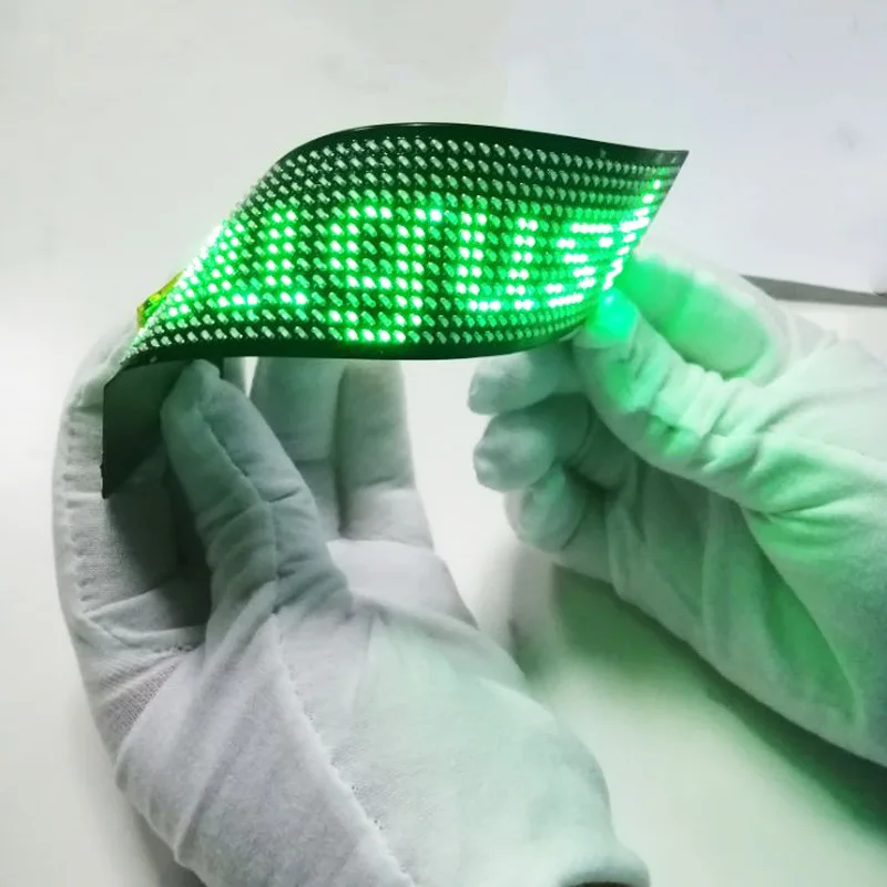 Wholesale Wearable LED Flexible Screen That Can Be Bend and Used on Caps and Backpacks Multi-Color Scrolling Blinking Display