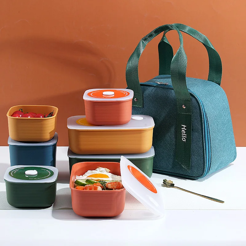 Hot Selling Reusable Plastic fridge storage box Rectangle  Container Lunch Food Storage Box With Lid