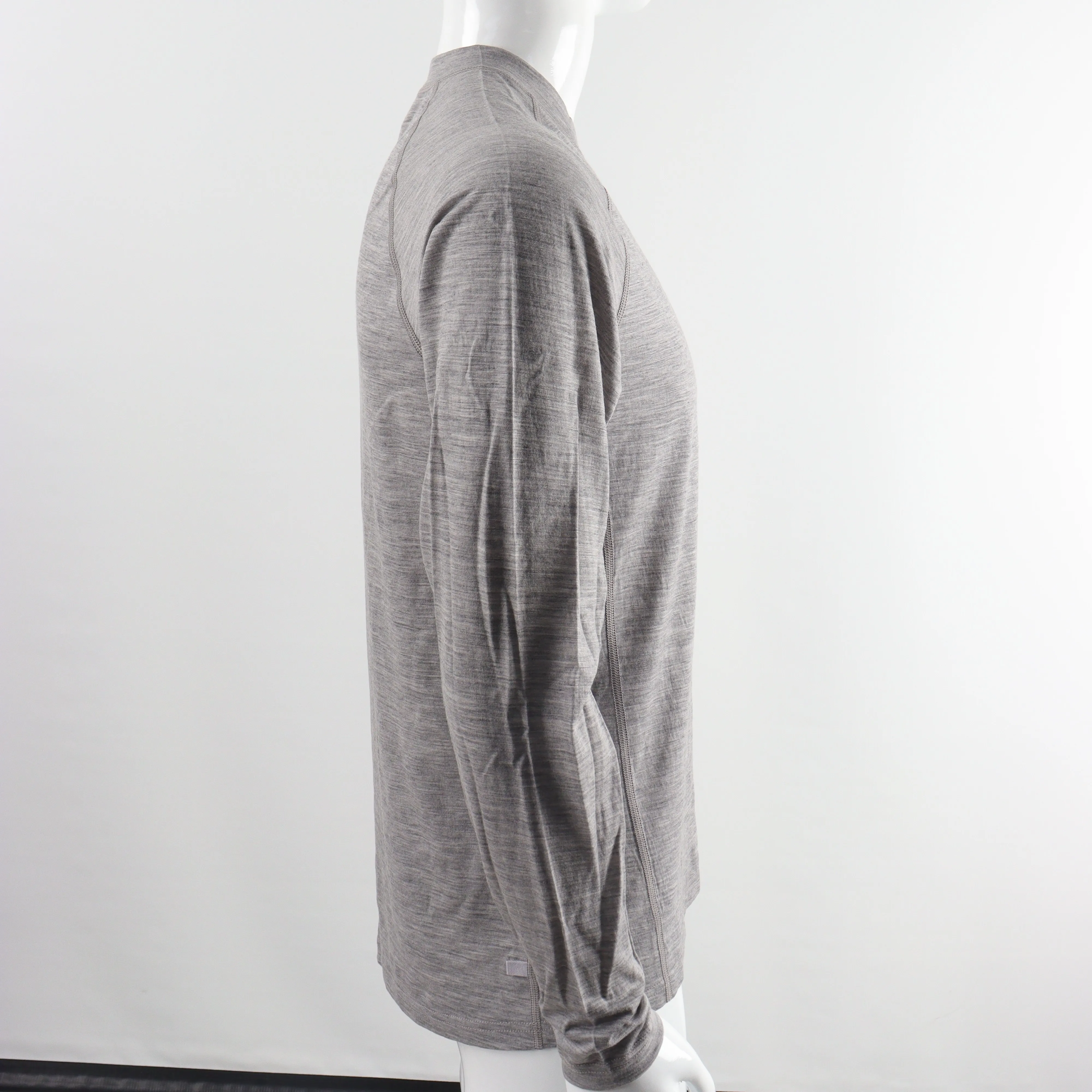 custom wholesale merino wool men thermal underwear long sleeve shirt