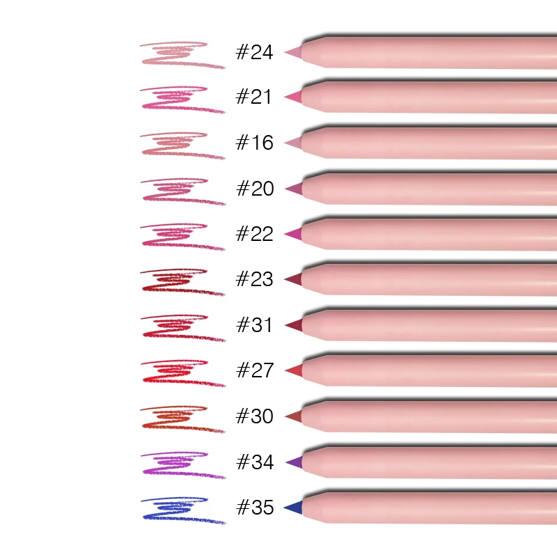 High Pigmented Matte Lip Liner 39 Colors Creamy Velvet Lip Liner Pencil Waterproof Non-marking Lipstick Pen Lip Makeup for Daily