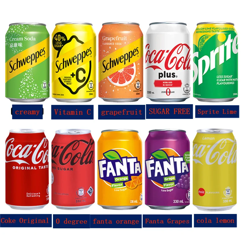 Hong Kong CocaCola Сода с лимонным вкусом 330 мл Гонконгская версия лимонный