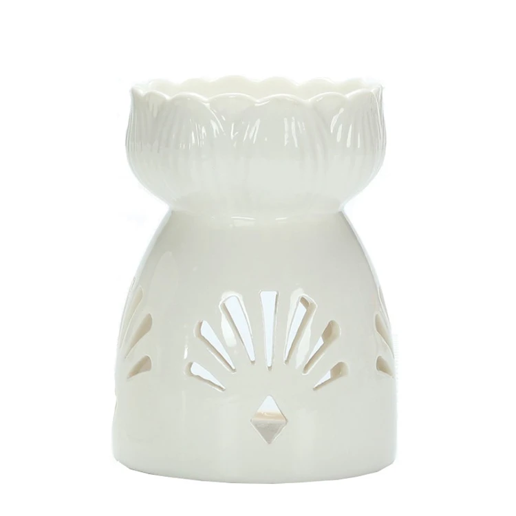 Wholesale White Tea Light Candle Warmer Porcelain Essential Oil Ceramic Wax Burners