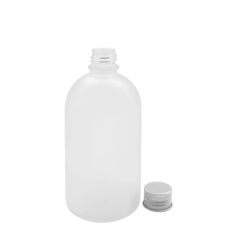 Wholesale 270Ml Empty Round Frosted Glass Beverage Juice Bottle With Aluminum Lid