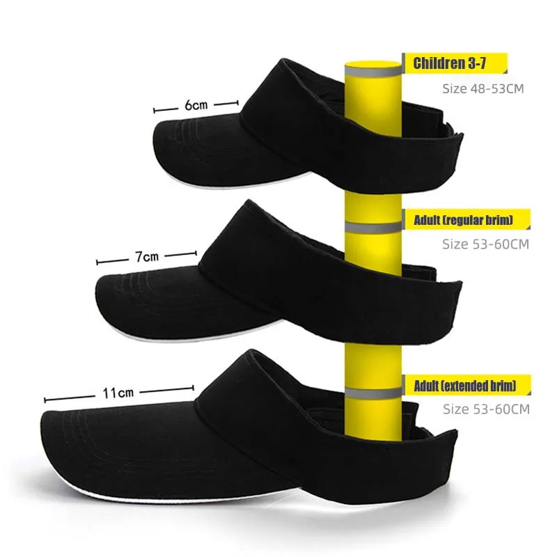 Wholesale Custom Embroidered Visors Sun Running Golf Visor Cap Elastic Band Women Men Sports Caps Hat With Custom Logo