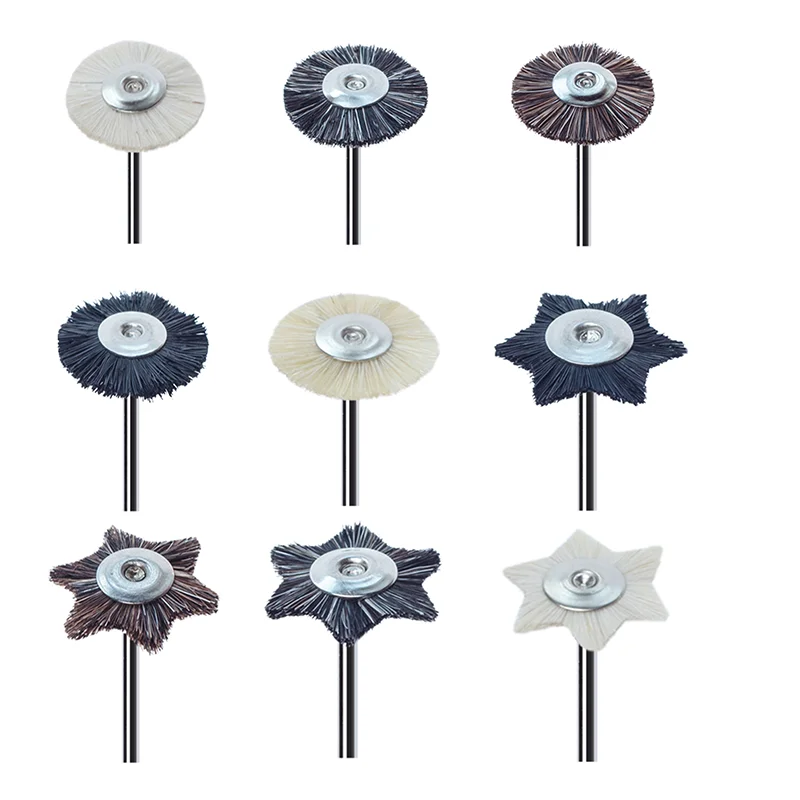 Dental laboratory consumables horse hair round denture acrylic composites HP shank dental polishing brush Dental Tools