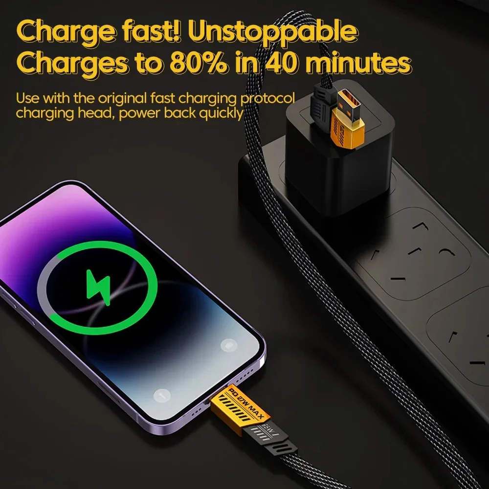 65 Вт 4-в-1 кабель для быстрой зарядки USB Type C на PD27W зарядный Многофункциональный USB-кабель передачи данных