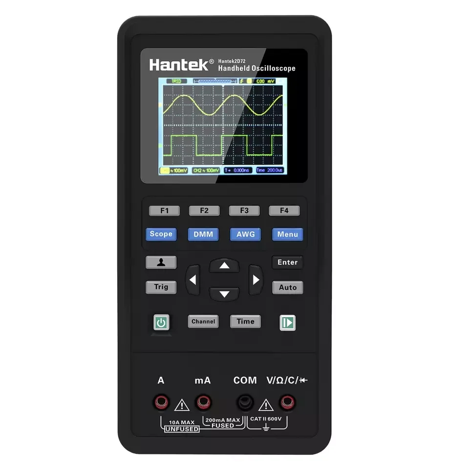 Hantek 2c42 Digital Oscilloscope Multimeter Usb Portable 2 Channels 40mhz 250msa/s Multifunction Tester