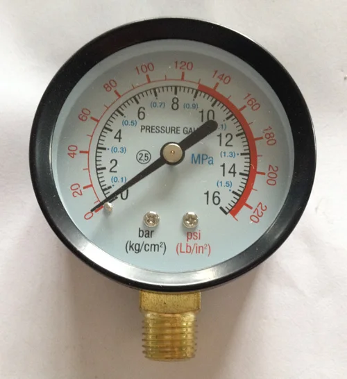 
brass connection pressure gauge 60mm 
