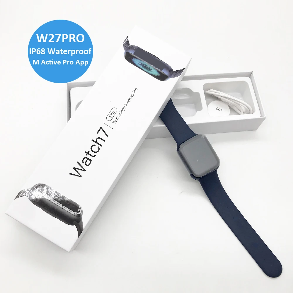Новинка 2022, Смарт-часы W27 Pro NFC Series 7, Iwo, экран 1,75 дюйма, M active pro APP, водонепроницаемые Смарт-часы Ip68, серия 7, w27pro