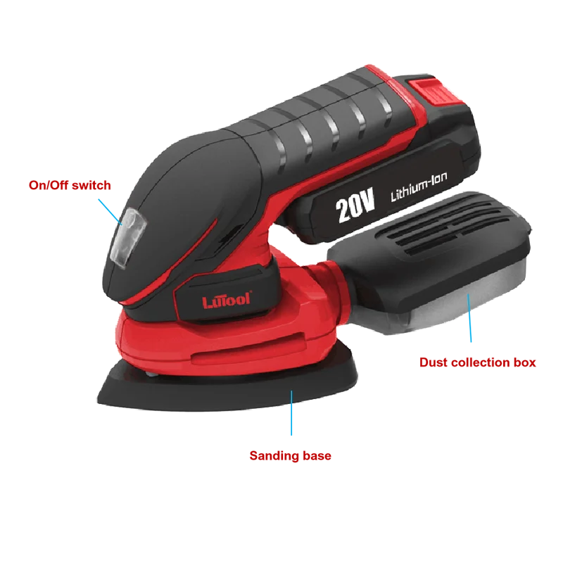 LUTOOL LT5L503 G20 20V electric power Mouse Sander Sander Professional Polishing Battery