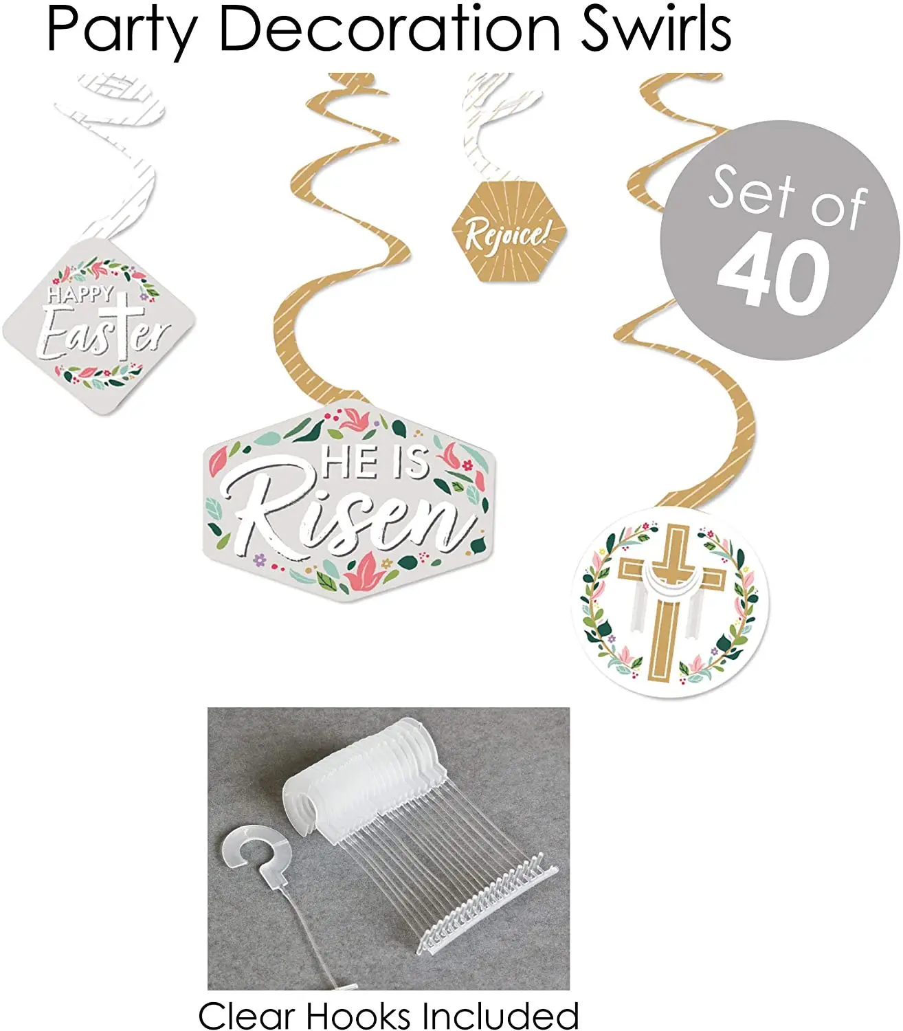 Religious Easter HE IS RISEN Christian Holiday Party Supplies Banner Decoration Kit