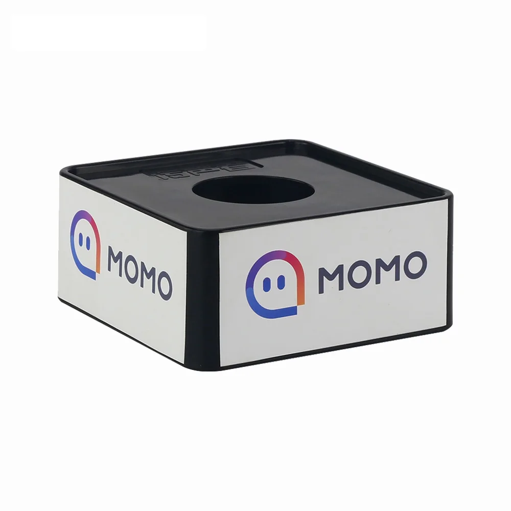 High Quality TV Crew Interview Microphone Square Cube Shaped Logo Flag Station