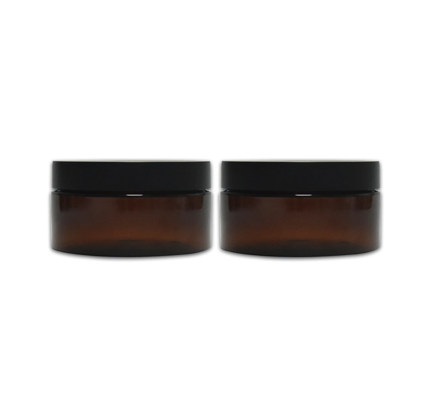 
Cosmetic Free Samples 200g Plastic Round Shape Amber Cream Jar With Lid 