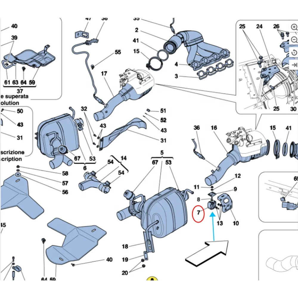 For Ferrari Factory price Exhaust pipes rubber mounting bracket muffler flexible support bushing  exhaust hanger  239798