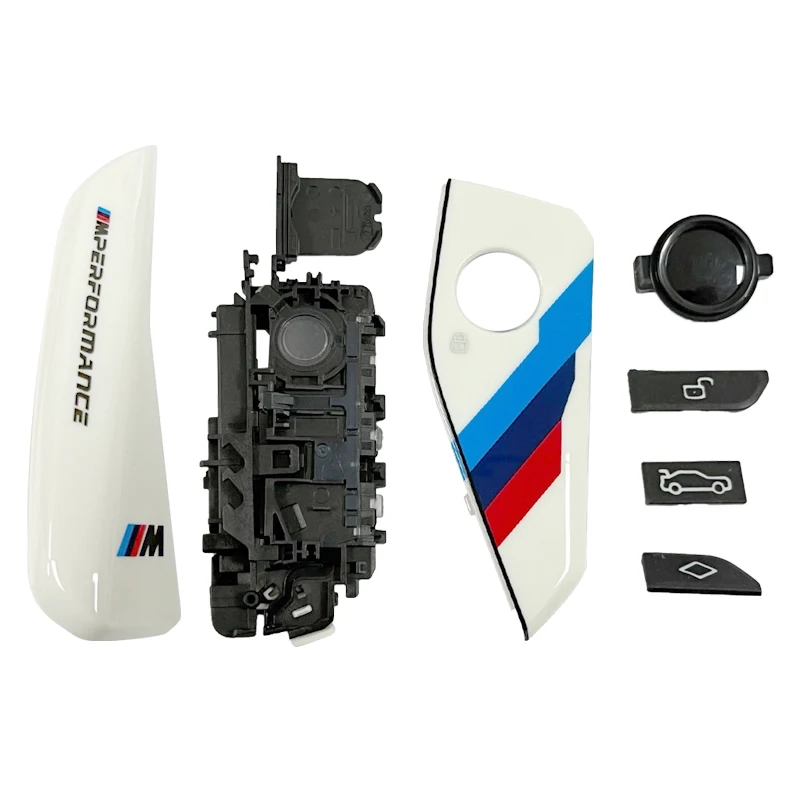 CS006057 Replacement Key Shell For BMW 1 3 5 6 7 Series X1 X3 X5 Series M Series Z4 Special Racing White Transplanted Card Case