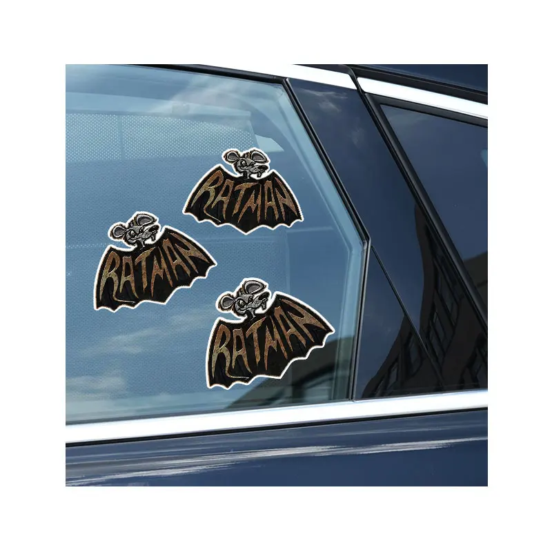 Sports-Style Car Styling Rat Rod Ratman Decal Waterproof ABS Racing Parts Emblem for Cars & Trucks 3D Logo for Windows Accessory