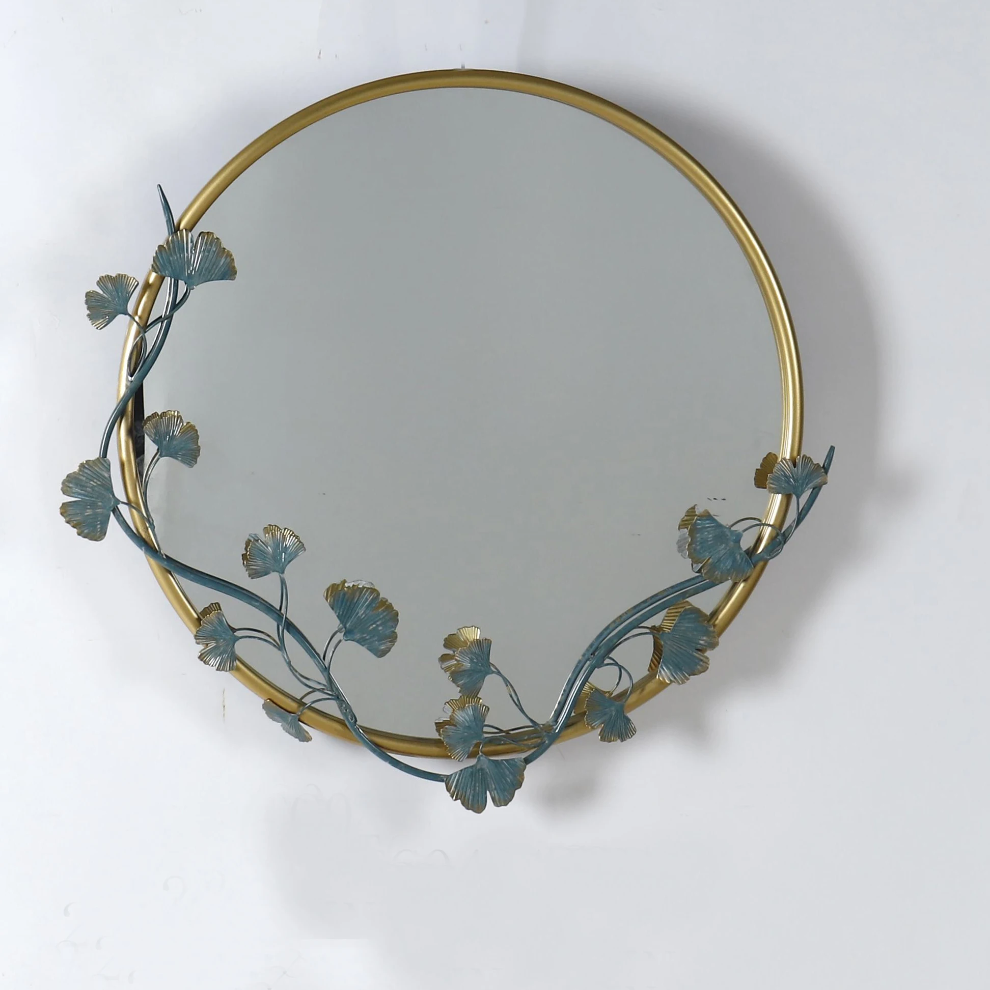 Декоративное зеркало в Европейском стиле популярный элемент золотистое металлическое настенное домашний декор