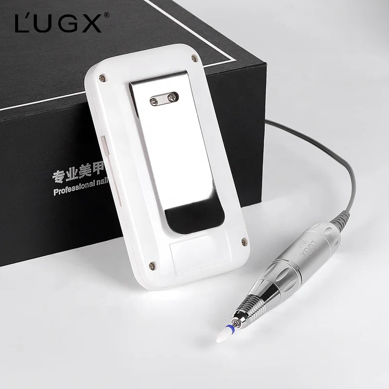 lugx nail salon professional product 30000rpm electric nail file rechargeable portable nail drill machine
