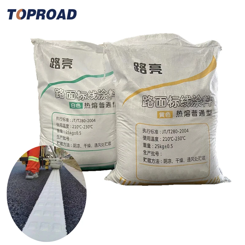 Best price High Reflective Thermoplastic Luminous Road Paint for Road Park Road Sign Construction Used Paint With Glass Bead