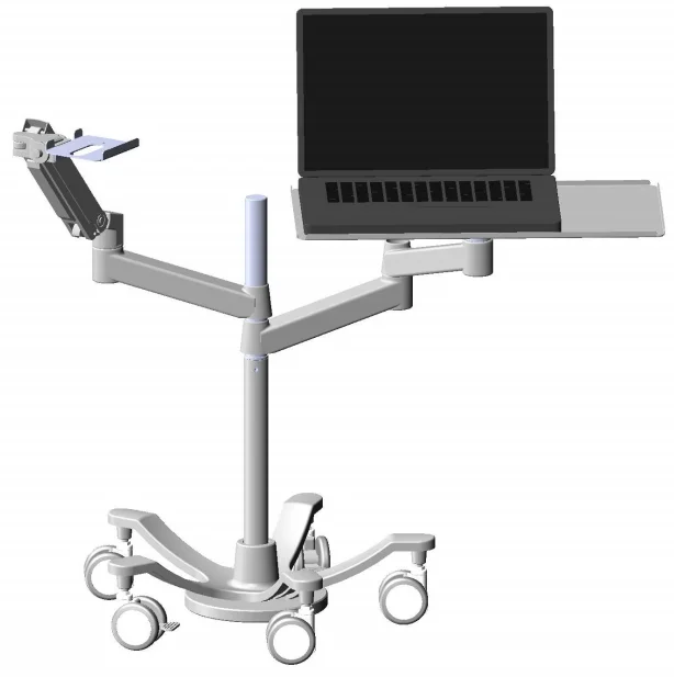 Hospital Gynecological Examination Equipment Optical Colposcope System Medical trolley cart For Electronic colposcope stand