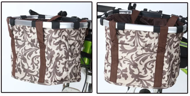 Bike Bag Bicycle Basket Bicycle Knapsack Aluminum Alloy Frame Carrier Bike Front Carrier Bag Pet Pouch Outdoor Rucksack