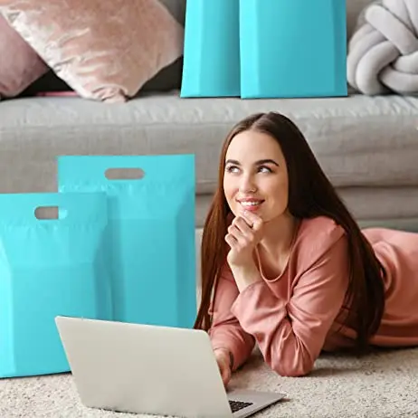 Clothes Apparel Tear Proof Plastic Packaging Custom Logo Printed Shipping Mail Envelops Poly Mailing Mailers Mailer Bag Handle