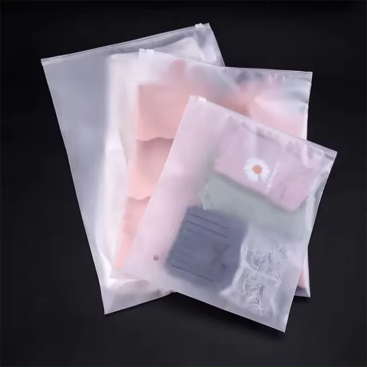 Wholesale Custom Printed Logo Self Sealing Underwear Clothes Storage Plastic Zipper Packaging Bag