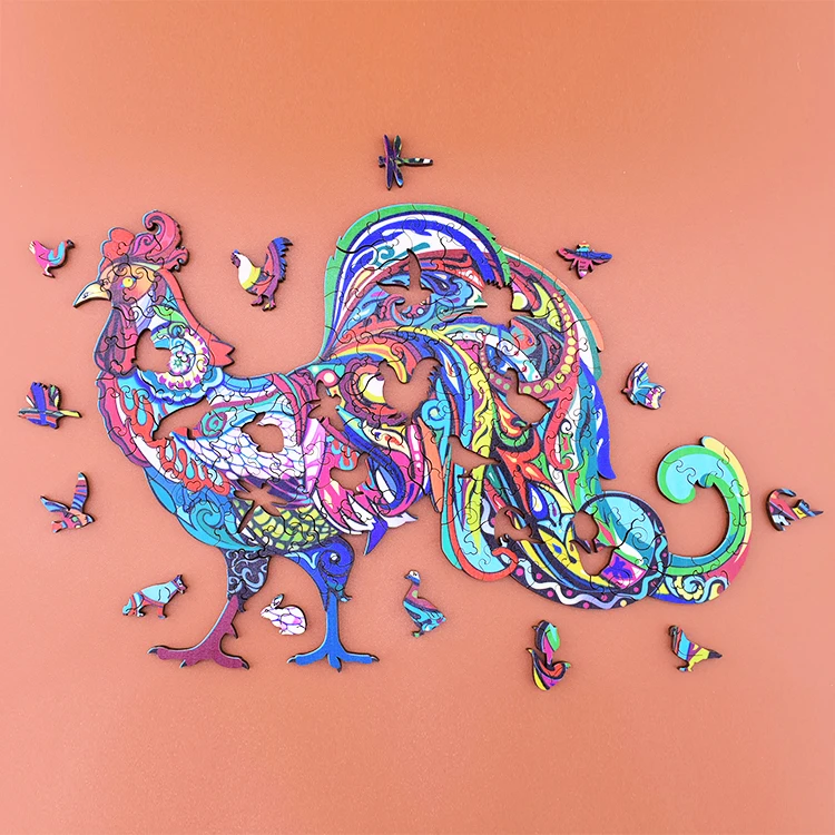A4 Size Hot Sale New Mermaid Design Unique Shaped Wooden Animal Jigsaw Puzzle for Kids Girls