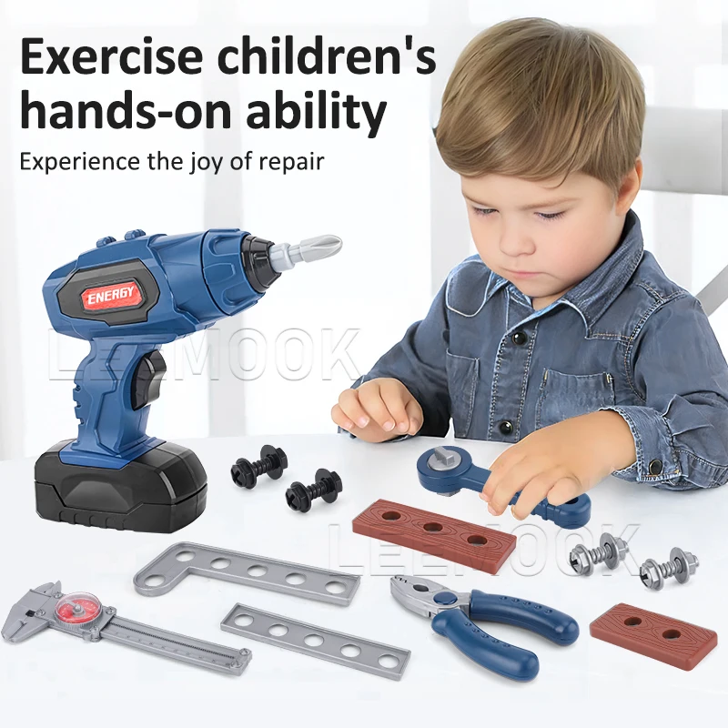 Leemook hot selling 19pcs children preschool educational toys boy kids hand tools toys